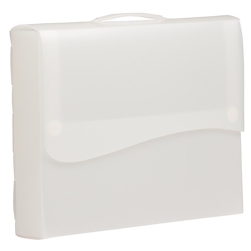 JAM Paper Plastic Portfolio Case with Hook & Loop Closure, Clear (34834475) image 1