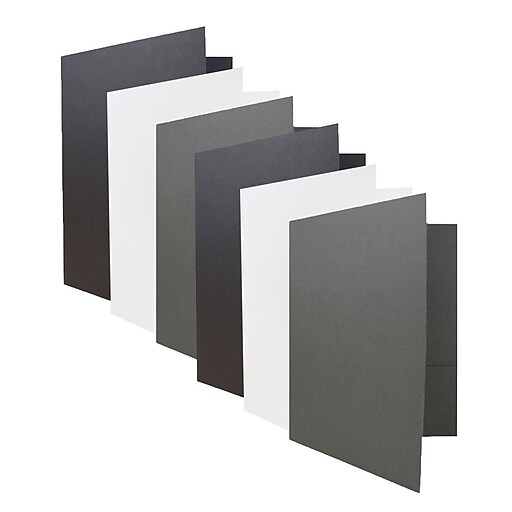 JAM Paper® Linen Two Pocket Folders, Assorted Business Colors, 6/Pack (24365119) at Staples