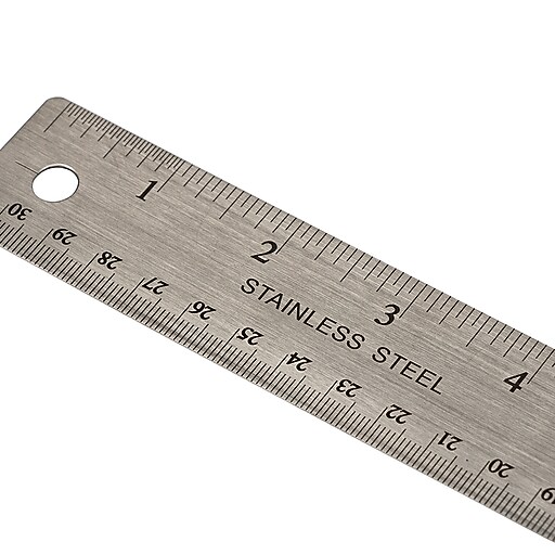 jam paper stainless steel ruler 12 inch metal ruler