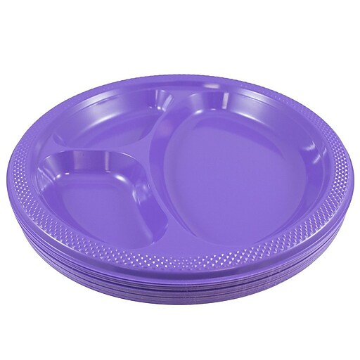 Shop Staples for JAM Paper® Plastic 3 Compartment Divided Plates, Large