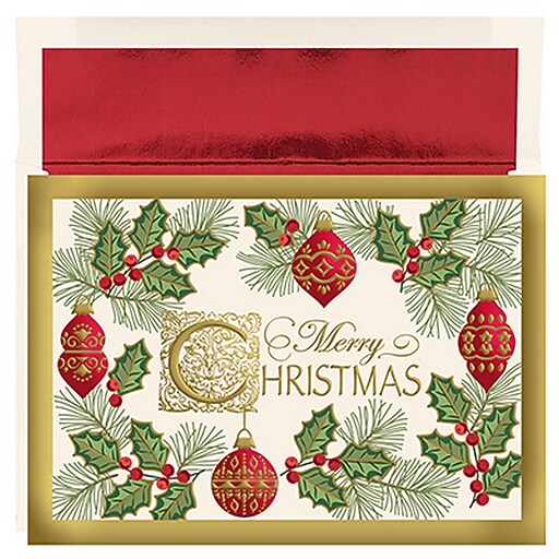 Shop Staples For JAM Paper Blank Christmas Cards Set With Matching 