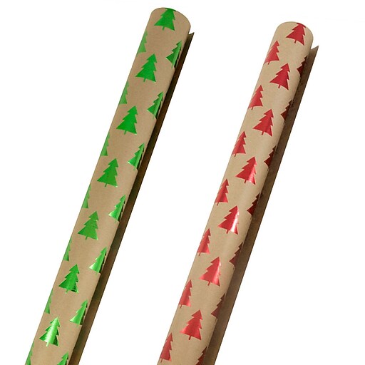 Shop Staples for JAM Paper® Christmas Wrapping Paper Rolls, Assorted