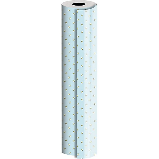 JAM Paper® Industrial Size Bulk Wrapping Paper Rolls, Honey Bees, 1/4