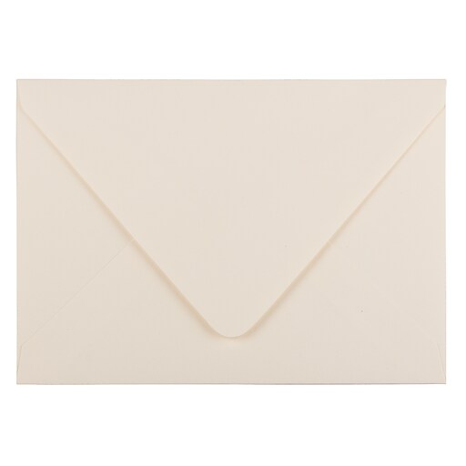 JAM Paper® A7 Euro Flap Premium Invitation Envelopes, 5.25" x 7.25", Ivory, 25/Pack (235034674