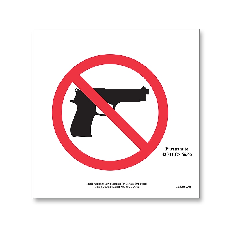 ComplyRight Weapons Law Posters, Illinois, 6" x 5.63" (E8077IL) image 1