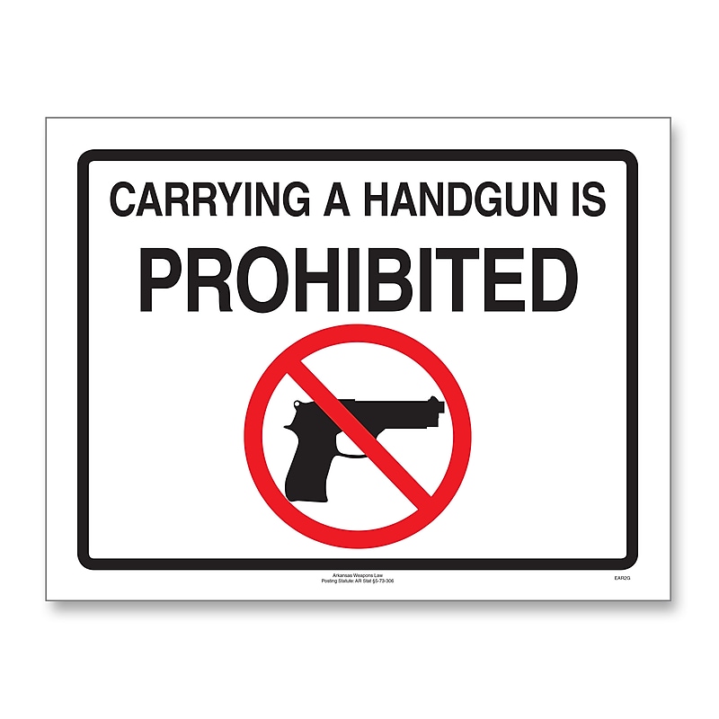 ComplyRight Weapons Law Posters, Arkansas, 11" x 8.5" (E8077AR) image 1