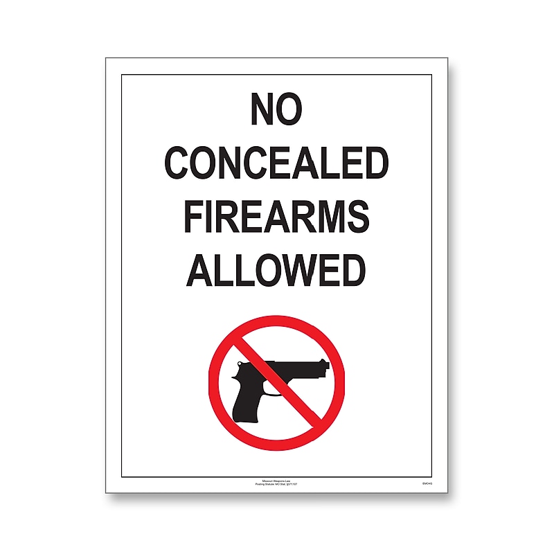 ComplyRight Weapons Law Posters, Missouri, 14" x 11" (E8077MO) image 1