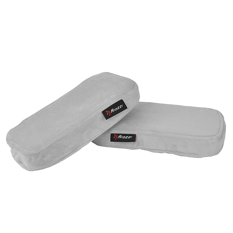 Arozzi Memory Foam Armrest Pads, Grey (AZ-MFPAD-GY) image 1