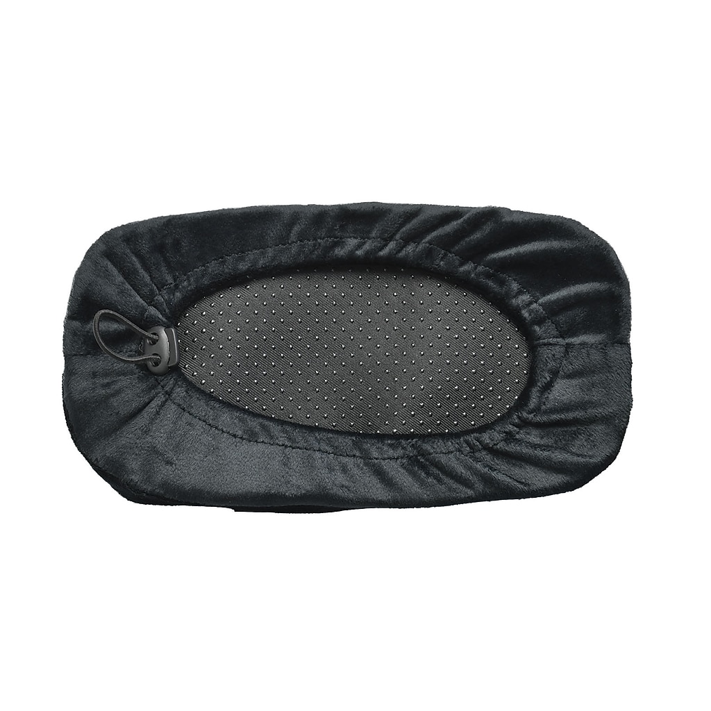 Interior of armrest pad showing perforated memory foam