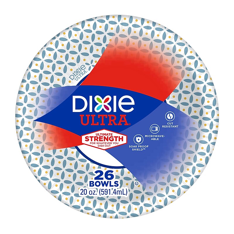 Dixie Ultra® Soak Proof Shield 20 Ounce Capacity Paper Bowl, Pack of 26 (15259) image 1