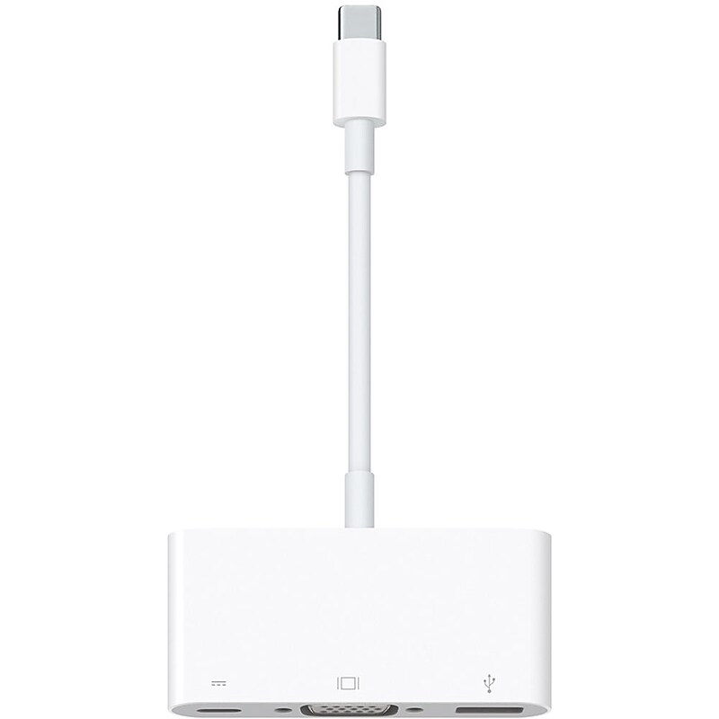 Apple USB-C VGA Multiport Adapter, Male to Female, White (MJ1L2AM/A) image 1