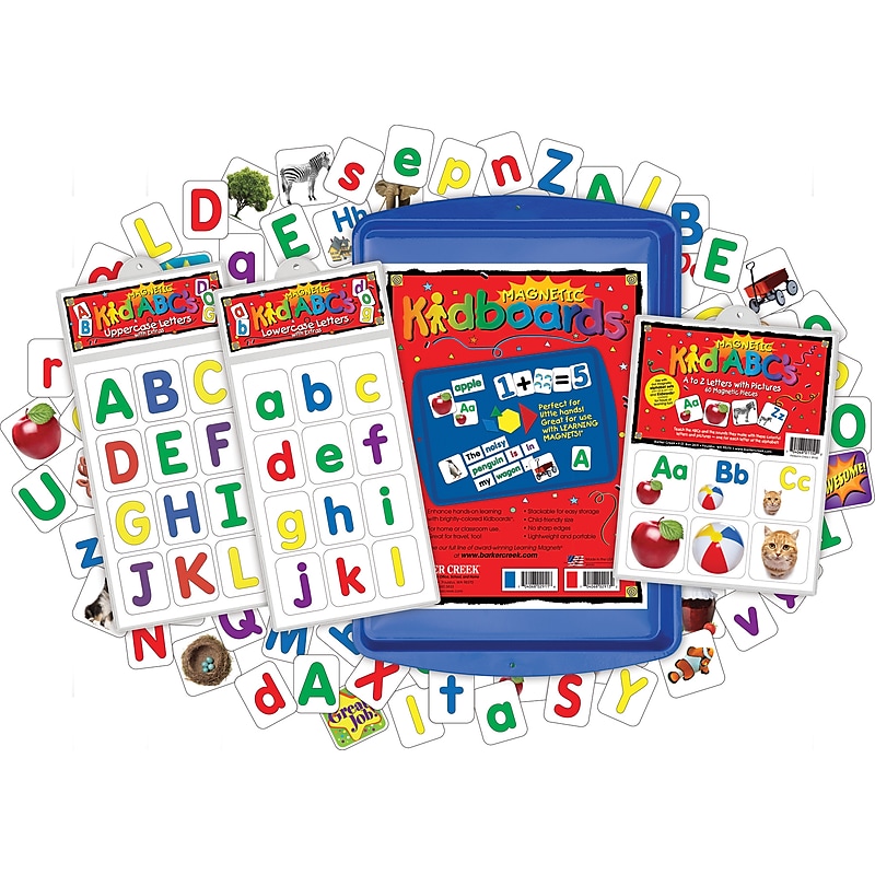 Barker Creek Learning Magnets "Now I Know My ABCs" Kit, 137 Magnetic Pieces/Set (LM2403) image 1