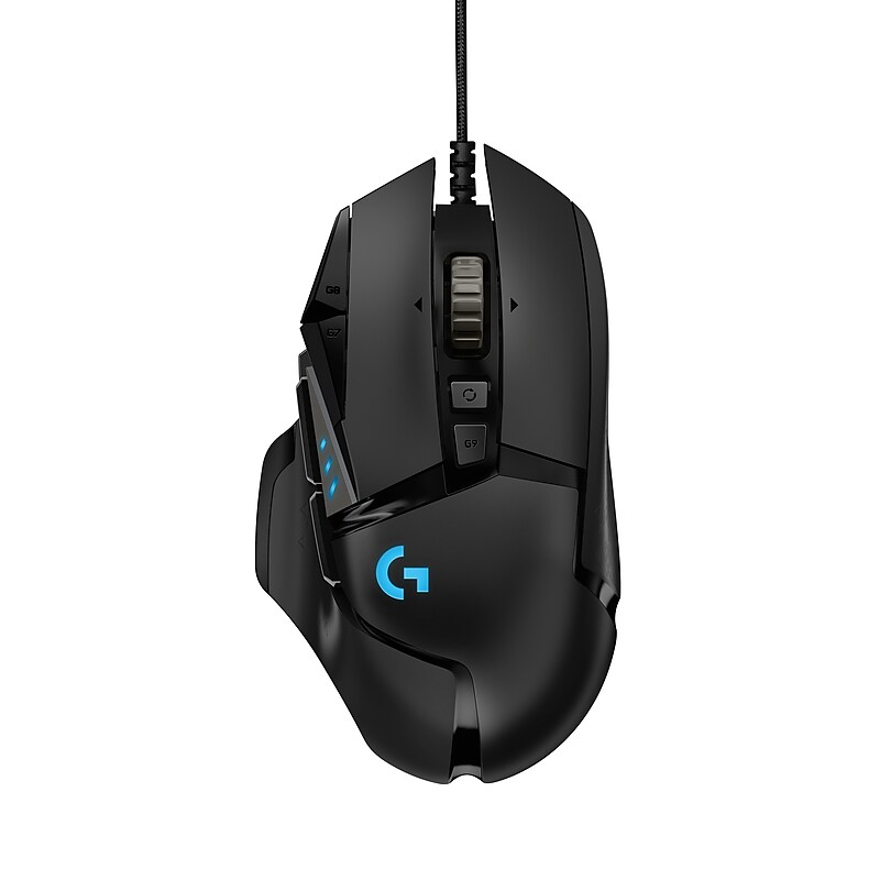 Logitech G502 HERO Ambidextrous Optical USB Gaming Mouse, Black (910-005469) image 1