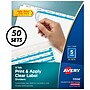 Avery Index Maker Paper Dividers with Print & Apply Label Sheets, 5 Tabs, White, 50 Sets/Pack (11556)~#|#~sp30782468_sc7