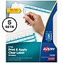 Avery IndexMaker Print & Apply Label Dividers, 5-Tab, Clear, 5/Pack (11436)~#|#~sp30782550_sc7