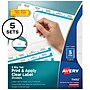 Avery Index Maker Big Tab Paper Dividers with Print & Apply Label Sheets, 5 Tabs, White, 5 Sets/Pack (11492)~#|#~sp30782746_sc7