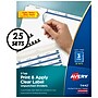 Avery Index Maker Unpunched Paper Dividers with Print & Apply Label Sheets, 3 Tabs, White (11442)~#|#~sp30784296_sc7