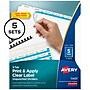 Avery Index Maker Paper Dividers with Print & Apply Label Sheets, 5 Tabs, White, 5 Sets/Pack (11431)~#|#~sp30784526_sc7