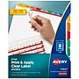 Avery Index Maker Paper Dividers with Print & Apply Label Sheets, 8 Tabs, Multicolor (11407)~#|#~sp30784619_sc7