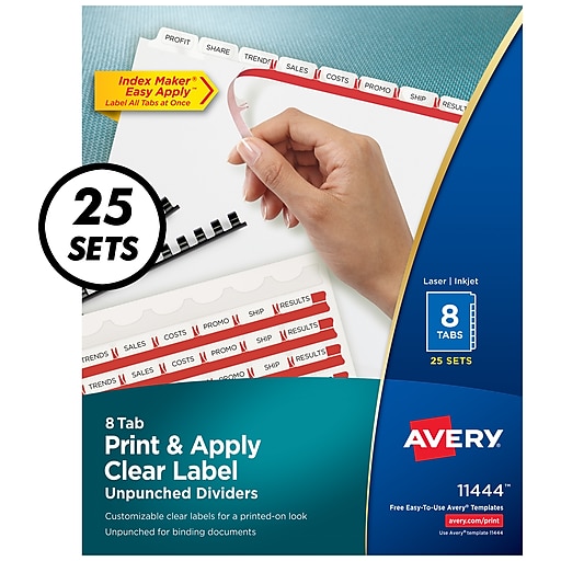 Staples 8 Tab Template Download / staples 8 large tab insertable dividers template - Gahara