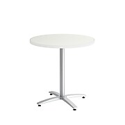 Union & Scale™ Workplace2.0™ 30" Laminate Round Table with X-Base, Silver Mesh (54007)