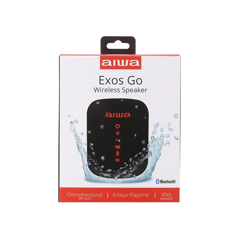 Aiwa Exos Go Wireless Speaker, Waterproof, Black (AI6001) image 1