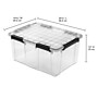 Sterilite 80 Quart Gasket Box with Lid, Plastic, Clear/Black, 4/Carton (39389004CT)~#|#~sp309495596_sc7