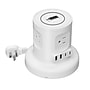 Uncaged Ergonomics Wireless Retractable 6' Power Strip Extension Cord, 4-Outlet, White (WRPS-2-White)~#|#~sp309495643_sc7