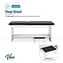 Viva Comfort Alto Adjustable Backrest Exam Table with Shelf & Step Stool, 400lbs. Capacity, Black (996-14-BLK-SS-MK)~#|#~sp309629345_sc7