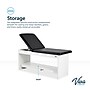 Viva Comfort Alto Adjustable Backrest Exam Table with Shelf & Step Stool, 400lbs. Capacity, Black (996-14-BLK-SS-MK)~#|#~sp309629346_sc7