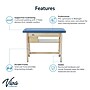 Viva Comfort Axis Physical Therapy Taping Table with Top Shelf, 380 lbs. Capacity, Oak (ADIME923-01-BLU-TS)~#|#~sp309629365_sc7