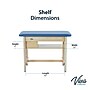Viva Comfort Axis Physical Therapy Taping Table with Top Shelf, 380 lbs. Capacity, Oak (ADIME923-01-BLU-TS)~#|#~sp309629367_sc7
