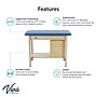 Viva Comfort Axis Physical Therapy Taping Table with End Shelf, 380 lbs. Capacity, Blue (ADIME923-01-BLU-ES)~#|#~sp309629386_sc7