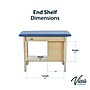 Viva Comfort Axis Physical Therapy Taping Table with End Shelf, 380 lbs. Capacity, Blue (ADIME923-01-BLU-ES)~#|#~sp309629389_sc7