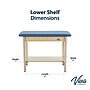 Viva Comfort Axis Physical Therapy Taping Table with Lower Shelf, 380 lbs. Capacity, Blue (ADIME923-01-BLU-LS)~#|#~sp309629403_sc7