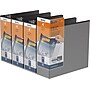 Davis Group QuickFit 4" 3-Ring Standard Binders, D-Ring, Black, 4/Pack (87061-04)~#|#~sp309630506_sc7