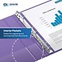 Davis Group Easyview Premium 4" 3-Ring Standard Binders, D-Ring, Purple, 4/Pack (8406-69-04)~#|#~sp309630582_sc7