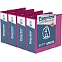 Davis Group Easyview Premium 4" 3-Ring Standard Binders, D-Ring, Pink, 4/Pack (8406-43-04)~#|#~sp309630592_sc7