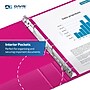 Davis Group Easyview Premium 4" 3-Ring Standard Binders, D-Ring, Pink, 4/Pack (8406-43-04)~#|#~sp309630596_sc7