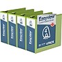 Davis Group Easyview Premium 4" 3-Ring Standard Binders, D-Ring, Lime Green, 4/Pack (8406-24-04)~#|#~sp309630599_sc7