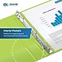 Davis Group Easyview Premium 4" 3-Ring Standard Binders, D-Ring, Lime Green, 4/Pack (8406-24-04)~#|#~sp309630602_sc7