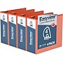 Davis Group Easyview Premium 4" 3-Ring Standard Binders, D-Ring, Orange, 4/Pack (8406-19-04)~#|#~sp309630605_sc7