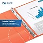 Davis Group Easyview Premium 4" 3-Ring Standard Binders, D-Ring, Orange, 4/Pack (8406-19-04)~#|#~sp309630608_sc7