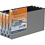 Davis Group QuickFit Heavy Duty 1" 3-Ring Standard Binders, Black, 4/Pack (95011L-04)~#|#~sp309630722_sc7