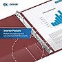 Davis Group Easyview Premium 4" 3-Ring Standard Binders, D-Ring, Burgundy, 4/Pack (8406-08-04)~#|#~sp309630766_sc7