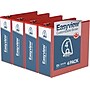 Davis Group Easyview Premium 4" 3-Ring Standard Binders, D-Ring, Red, 4/Pack (8406-03-04)~#|#~sp309630792_sc7
