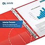 Davis Group Easyview Premium 4" 3-Ring Standard Binders, D-Ring, Red, 4/Pack (8406-03-04)~#|#~sp309630795_sc7