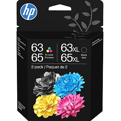 HP 63 / 65 XL Black High Yield and Tri-Color Standard Yield Ink Cartridge, 2/Pack (B87FDAN) Sansujyuku sansujyuku.com
