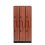 Alpine Industries 72" 2-Tier 3-Column Storage Locker, Walnut (TPL-Z-W-3-SPW-WTTR)~#|#~sp309689974_sc7
