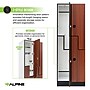 Alpine Industries 72" 2-Tier 2-Column Storage Locker, Walnut (TPL-Z-W-2-SPW-WTD)~#|#~sp309689990_sc7